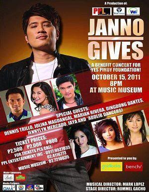 Janno Gibbs’ Benefit Concert For YES Pinoy Foundation ~ iheartkapuso