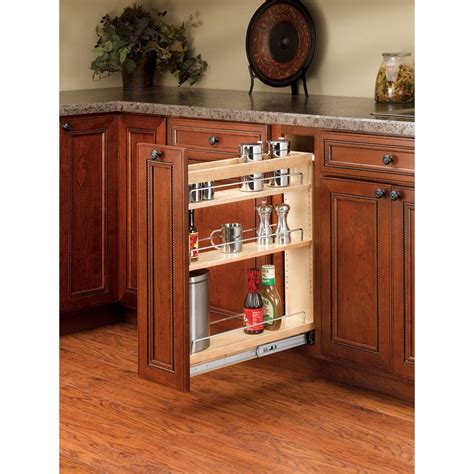 Rev-A-Shelf 25.48 in. H x 5 in. W x 22.47 in. D Pull-Out Wood Base ...