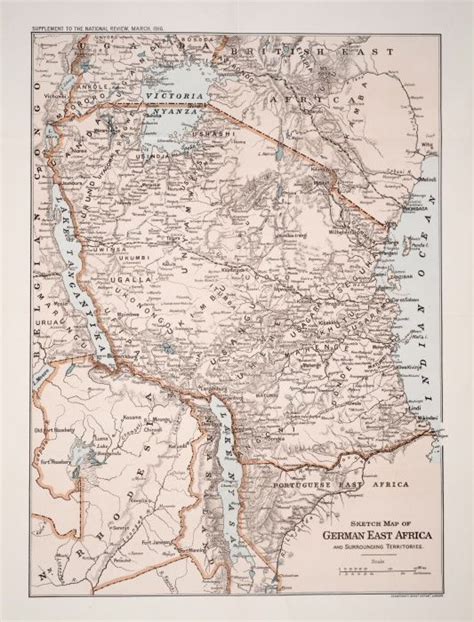 Sketch map of German East Africa and surrounding territories | German east africa, Map, East africa