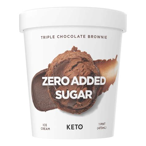 Keto Pint Zero Added Sugar Triple Chocolate Brownie Ice Cream - Shop ...