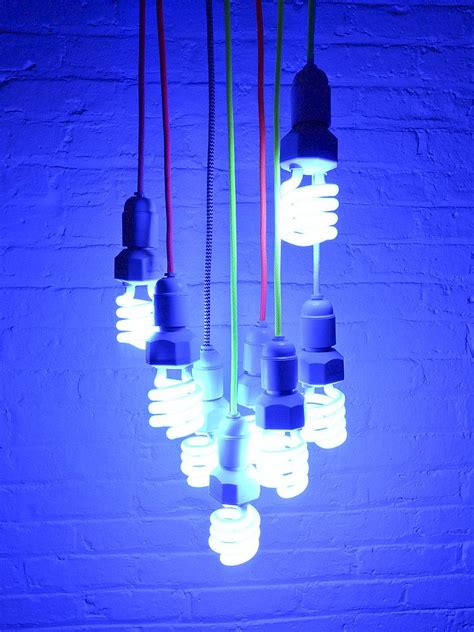 DIY Magic Black Neon Glow Night Light Pendant Lamp with Color Cloth Cord Pendant - This Listing ...