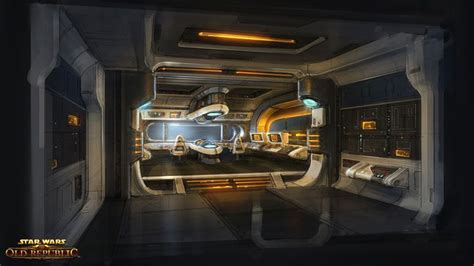 Star Wars: The Old Republic | HOLONET Spaceship Interior, Futuristic Interior, Star Wars Room ...