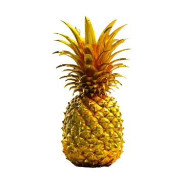 3d Pineapple With Golden Yellow Color, Pineapple, Fruit, 3d PNG Transparent Image and Clipart ...
