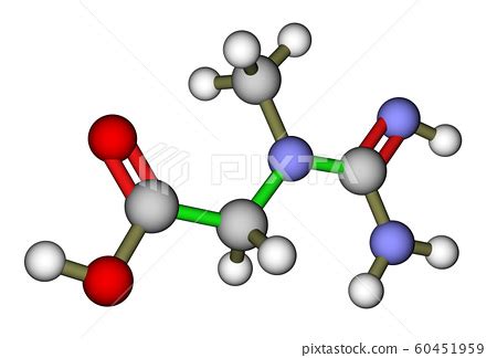 Creatine 3D molecular structure - Stock Illustration [60451959] - PIXTA