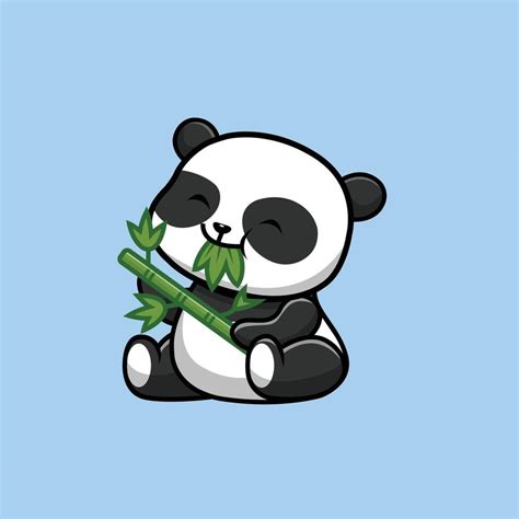 Cute Panda Eat Bamboo Illustration 4210290 Vector Art at Vecteezy