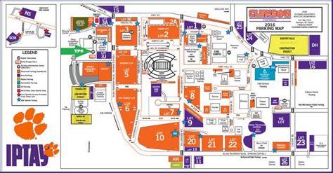 Clemson Football Parking Map – Map Of The World