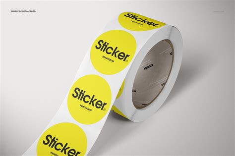 Round Roll Stickers Mockup Set :: Behance