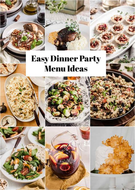 Dinner Party Menu Ideas - Celebrations at Home