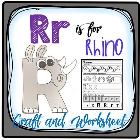 Letter Rr Craft, R is for Rhino | Made By Teachers