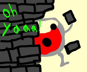 Kool aid man breaking through wall - Drawception