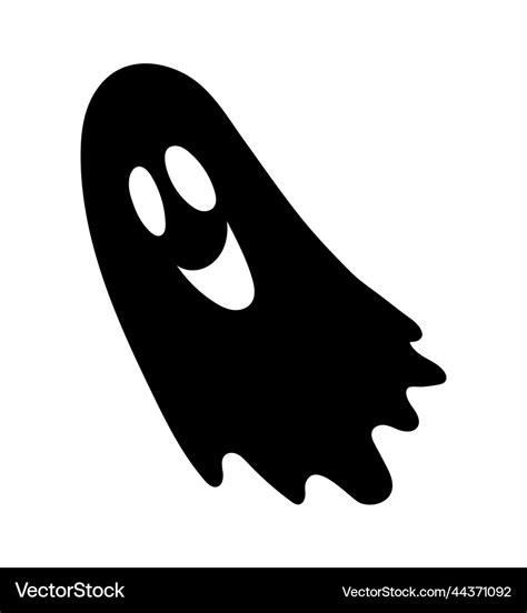 Halloween ghost silhouette Royalty Free Vector Image