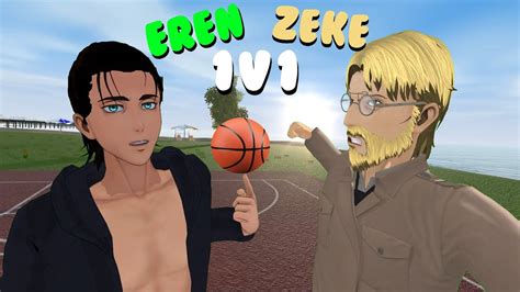 Eren vs Zeke 1v1 Basketball (AOT VR) - YouTube