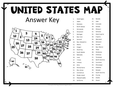 United States Map Quiz Printable New United States Map Label Printable Map Of United States ...