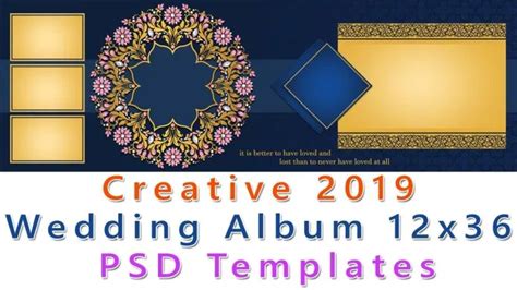 Creative 2019 Wedding Album 12x36 PSD Templates | Wedding album cover design, Wedding album ...