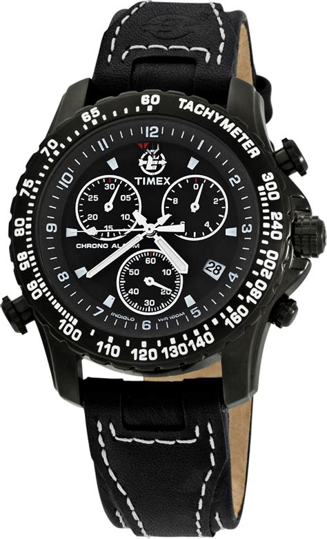 Timex Expedition Fullsize Quartz Strap Watch with Black Dial Chronograph Display and Black ...