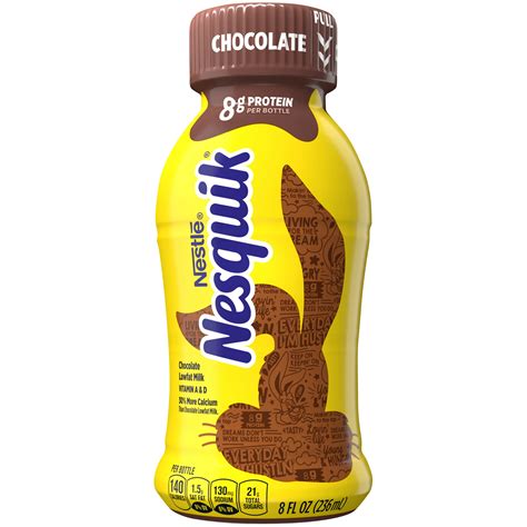 NESQUIK Chocolate Lowfat Milk 8 fl. oz. Bottle 8 fl oz. - Walmart.com - Walmart.com