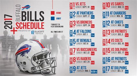 Buffalo Bills Printable Schedule