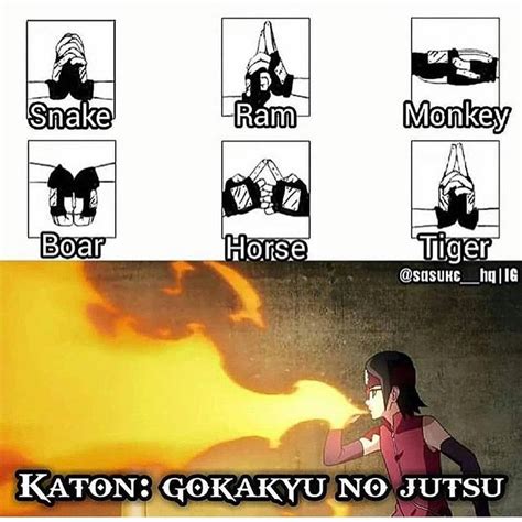 Katon naruto jutsu | Naruto hand signs, Naruto summoning, Naruto