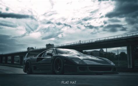 Ferrari Ferrari F40 Car Vehicle Digital Art Pop Up Headlights Wallpaper ...