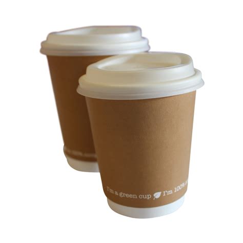 Brown insulated coffee cups from Biopac UK | Single Use Alternatives