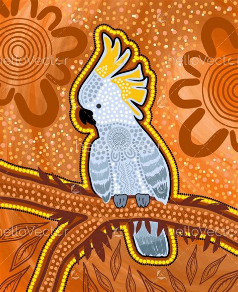 Cockatoo aboriginal art - Vector - Download Graphics & Vectors