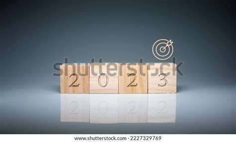 Wooden Blocks Lined Letters 2023 Represents Stock Photo 2227329769 | Shutterstock