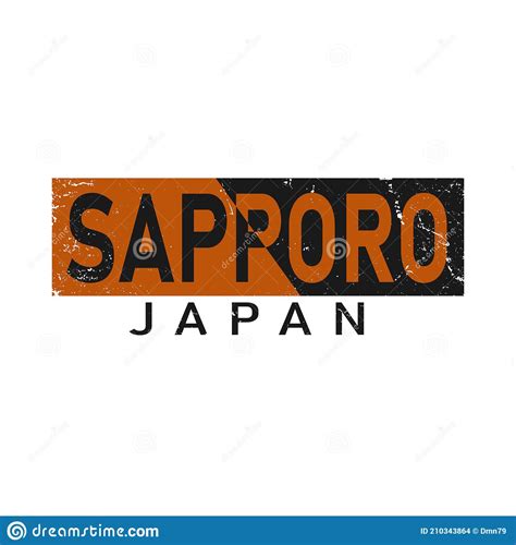 Sapporo. City of Japan. Editable Logo Vector Design. Stock Vector ...