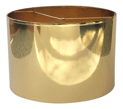 Large Gold High Gloss Drum Lamp Shade on Chairish.com Home Lighting, Pendant Lighting, Best Desk ...