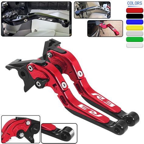 2023 Motorcycle Accessories For YAMAHA YZF R3 YZF R3 2015 2023 CNC Adjustable Extendable Folding ...