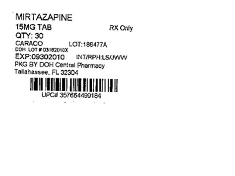 DailyMed - MIRTAZAPINE tablet