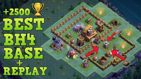 Builder Hall 4 Base / BH4 Builder Base + Defense Replay / Base Layout | Clash of Clans - YouTube