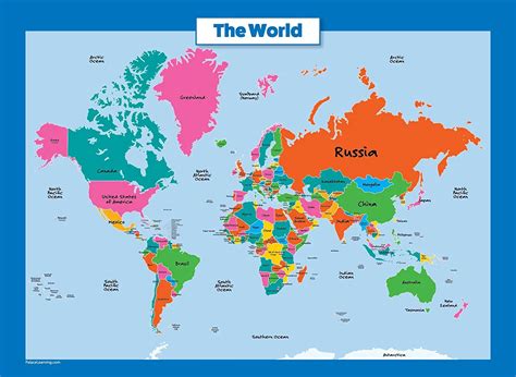 World Map With States And Countries