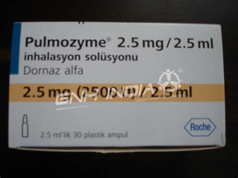 BUY Dornase Alfa (Pulmozyme) 2.5 mg Inhalation solution online at GNH ...