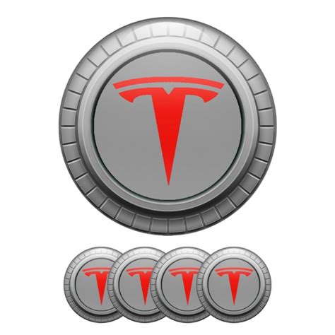 Tesla Wheel Emblem Stickers Center Cap 3D Grey Devil | Wheel Emblems ...