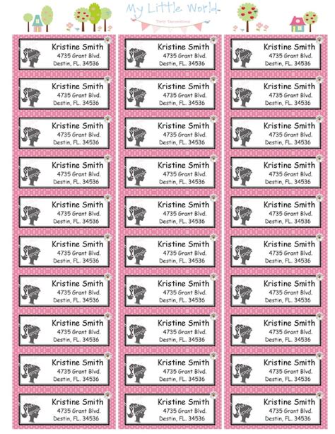 Return Address Labels in DIY printable Barbie Silhouette