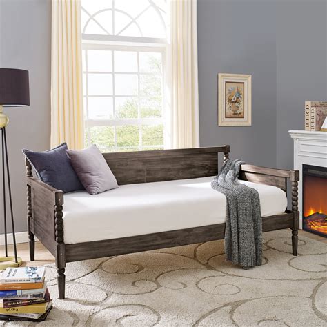 Modern Essentials Jarvis Farmhouse Daybed, Weathered Grey - Walmart.com ...