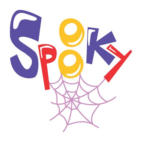 Trendy Spooky Word 26956475 Vector Art at Vecteezy