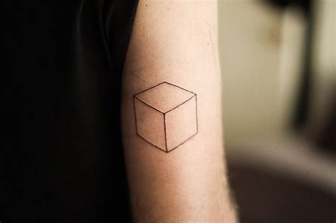 Cube Tattoo | Minimal Tattoos | Square tattoo, Geometric tattoo ...