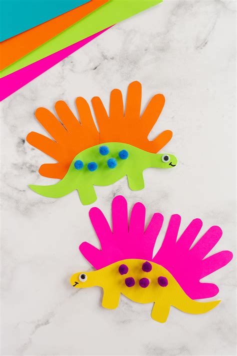 Dinosaur Handprint Craft - Made To Be A Momma