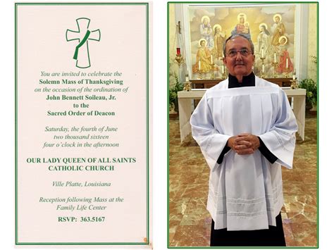 Catholic Deacon Ordination Invitations