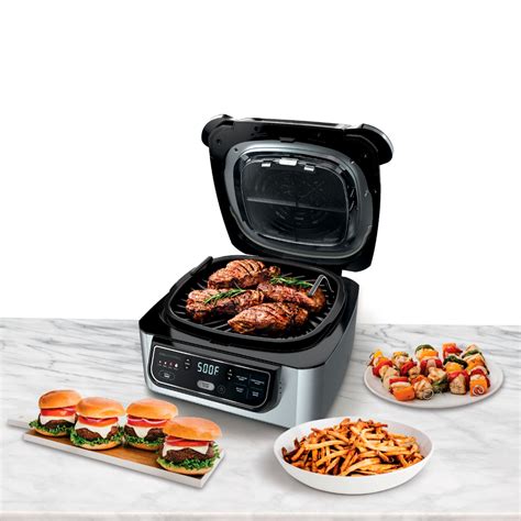 Ninja + Foodi™ 5-in-1 Indoor Grill with Air Fryer in Black/Stainless Steel