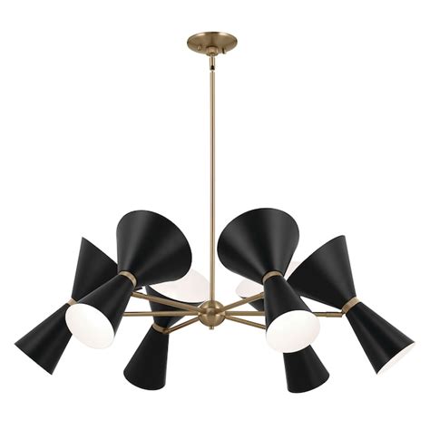 Kichler Phix 12-Light Gold Mid-century Led, Dry rated Chandelier in the ...