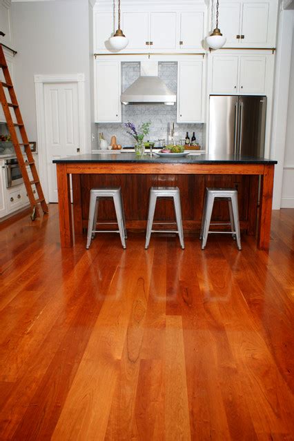 American Cherry Wood Floors - Contemporary - Kitchen - Providence - by Hull Forest Products ...