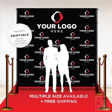 Company Custom Logo Backdrop Banner, Step and Repeat Business Event ...