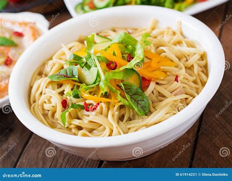 Noodles Cooked in a Miso Broth Stock Image - Image of health, fresh ...