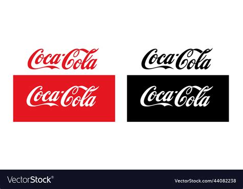 Coca-cola logo coke soft drink can v Royalty Free Vector