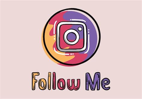 Premium Vector | Follow me instagram button for social media phone icon ...