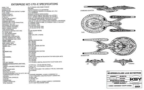 Star Trek Blueprints: Sovereign Class Federation Starship U.S.S ...