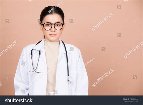 Young Female Doctor Wearing Glasses Stethoscope Stock Photo 1926955346 ...