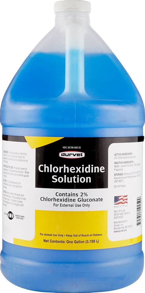 DURVET Chlorhexidine Solution Horse & Dog Antibacterial Wound Cleaner ...